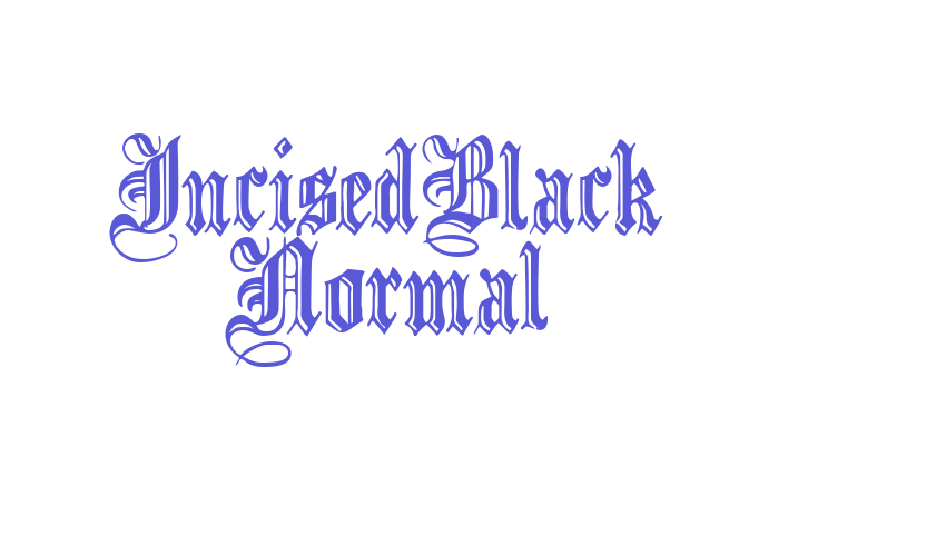 IncisedBlack Normal Font