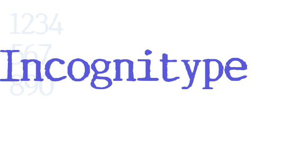 Incognitype font