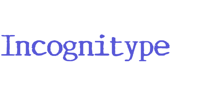 Incognitype Font Download