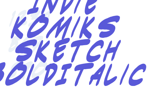 Indie Komiks Sketch BoldItalic Font Download