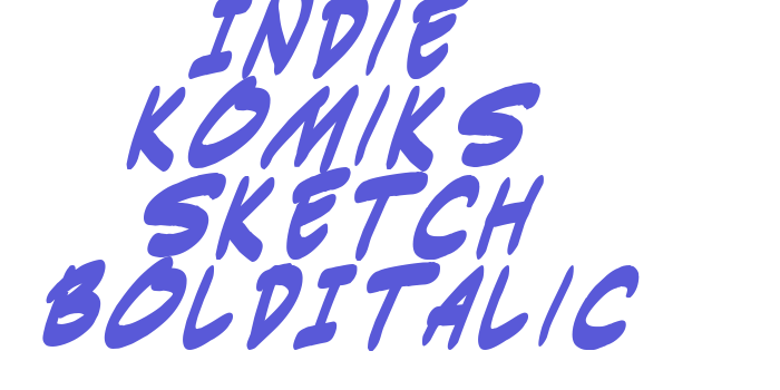 Indie Komiks Sketch BoldItalic Font Download