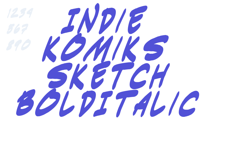 Indie Komiks Sketch BoldItalic-font-download