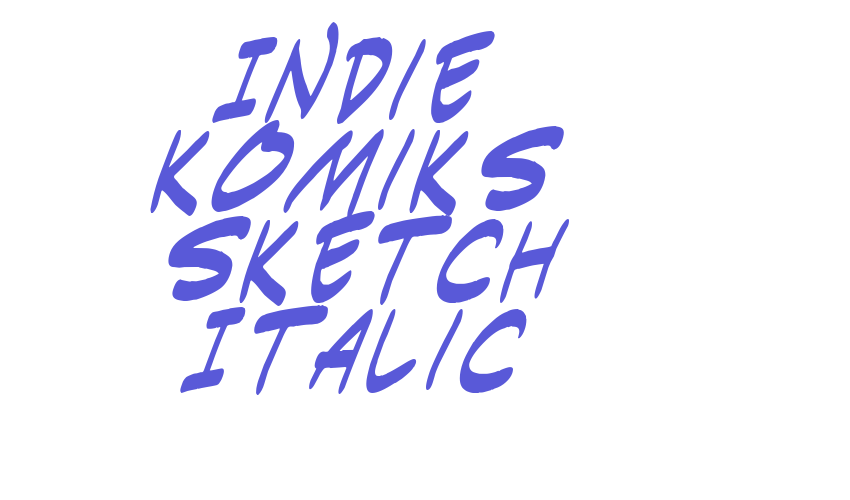 Indie Komiks Sketch Italic Font