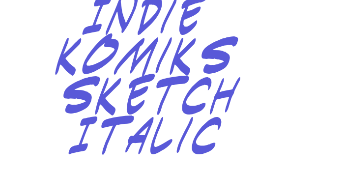 Indie Komiks Sketch Italic Font Download