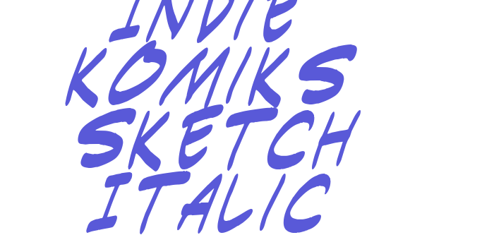 Indie Komiks Sketch Italic Font