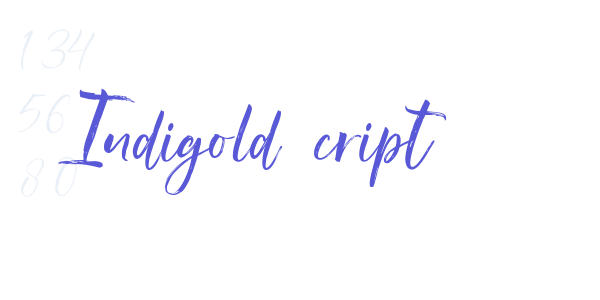 Indigold Script font free