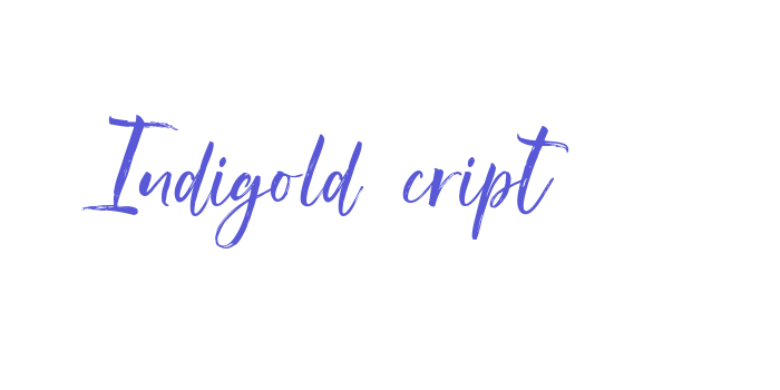 Indigold Script Font Download