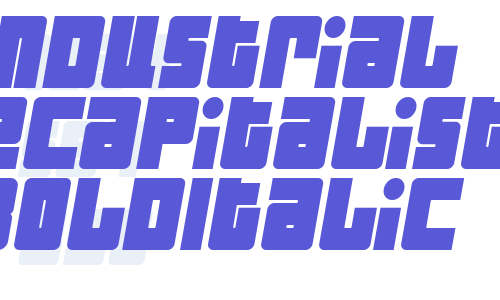 Industrial Decapitalist BoldItalic Font Download