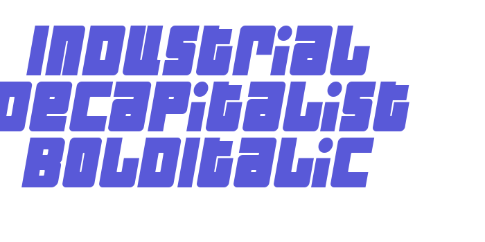 Industrial Decapitalist BoldItalic Font Download