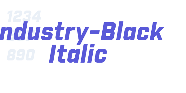 Industry-Black Italic font free