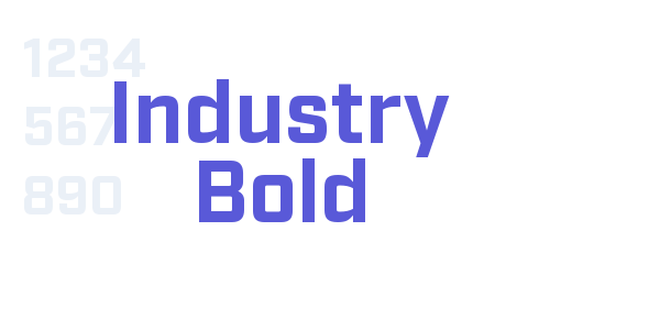 Industry Bold font free