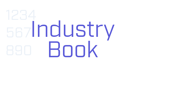 Industry Book font free