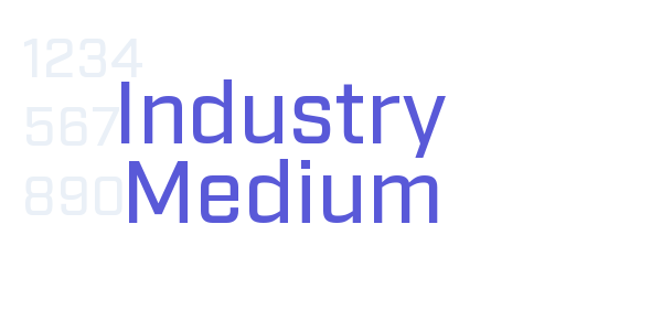 Industry Medium font free