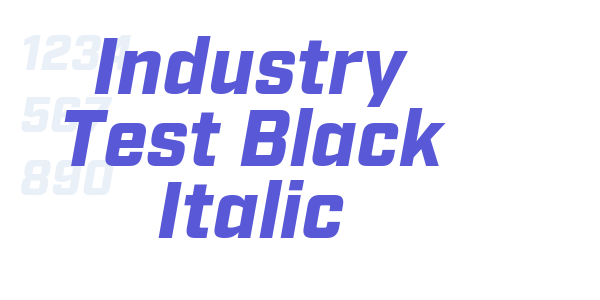 Industry Test Black Italic font free