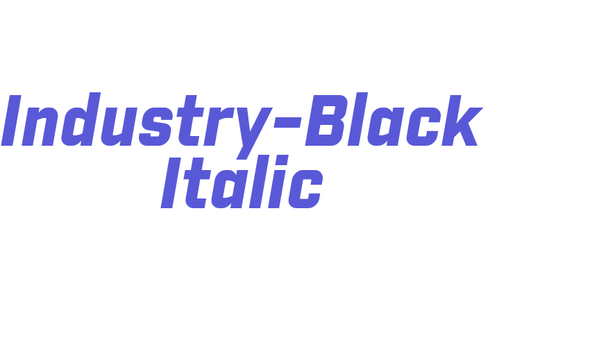 Industry-Black Italic Font Download