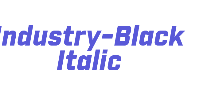 Industry-Black Italic Font Download