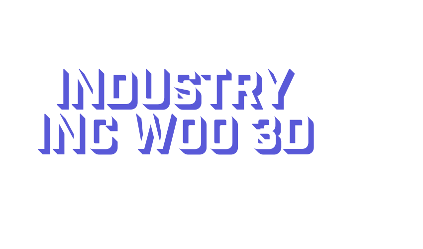 Industry Inc W00 3D Font Download