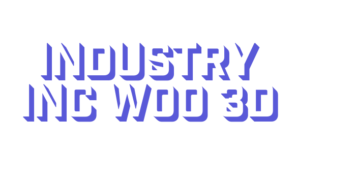 Industry Inc W00 3D Font Download