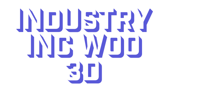 Industry Inc W00 3D Font