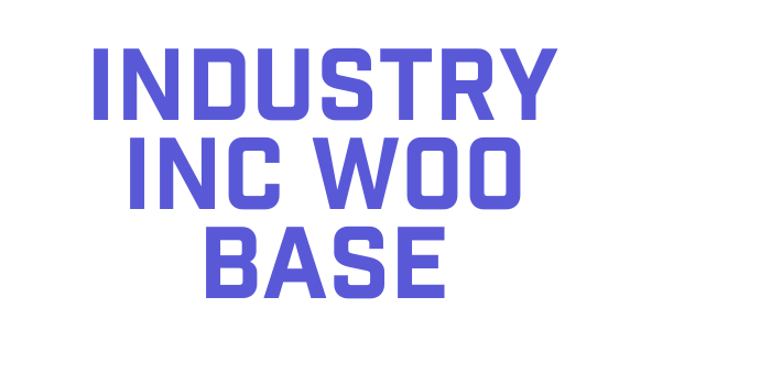 Industry Inc W00 Base Font Download