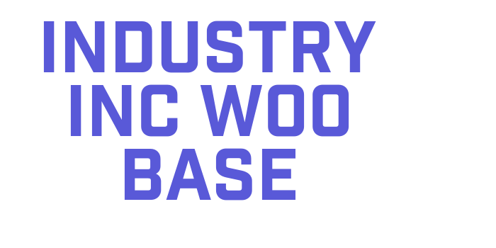 Industry Inc W00 Base Font