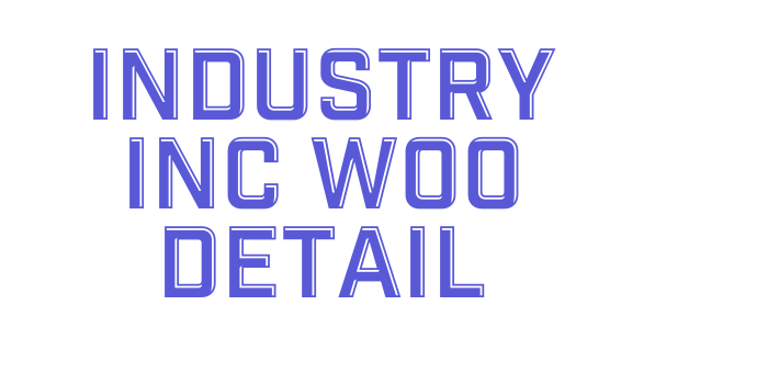 Industry Inc W00 Detail Font Download