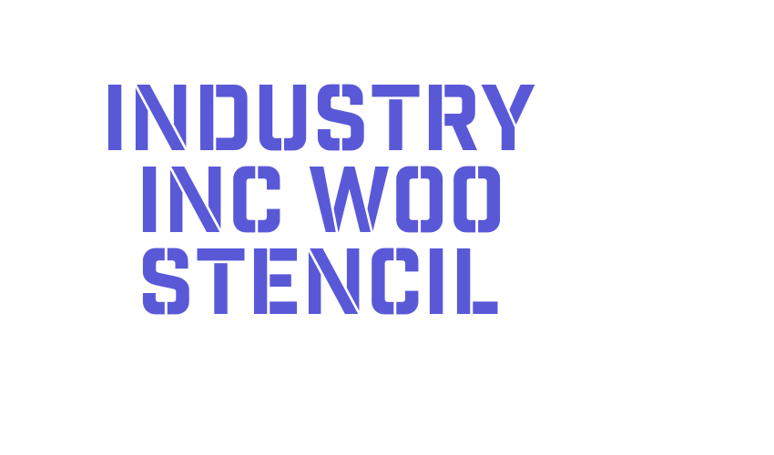 Industry Inc W00 Stencil Font Download