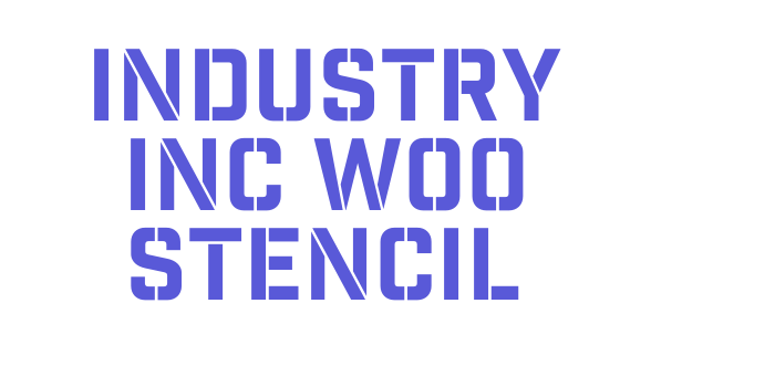 Industry Inc W00 Stencil Font Download