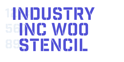 Industry Inc W00 Stencil-font-download