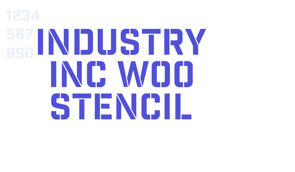 Industry Inc W00 Stencil-font-download