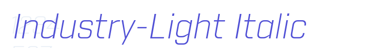 Industry-Light Italic-font