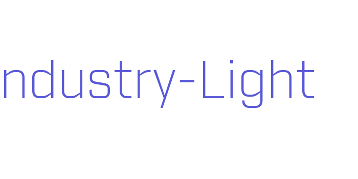 Industry-Light Font