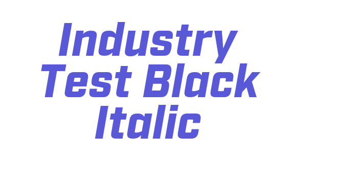 Industry Test Black Italic Font Download