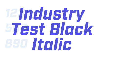 Industry Test Black Italic-font-download