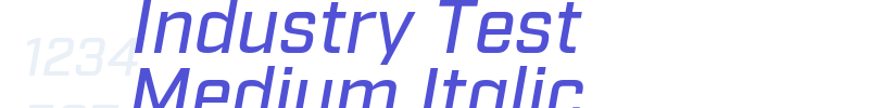 Industry Test Medium Italic-font
