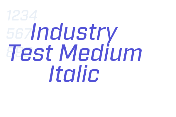 Industry Test Medium Italic