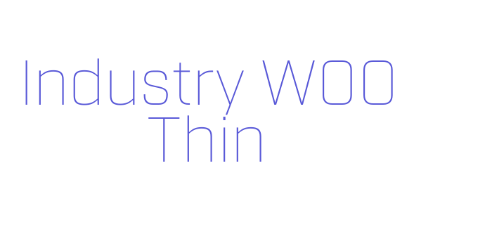 Industry W00 Thin Font Download