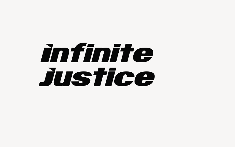 Infinite Justice Font