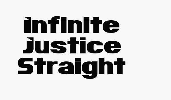 Infinite Justice Straight Font