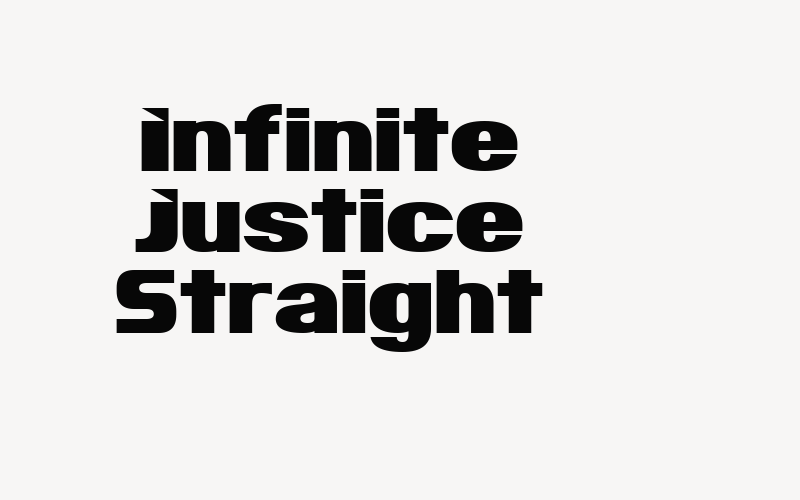 Infinite Justice Straight Font