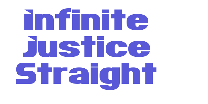 Infinite Justice Straight Font