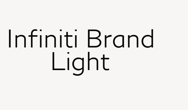 Infiniti Brand Light Font