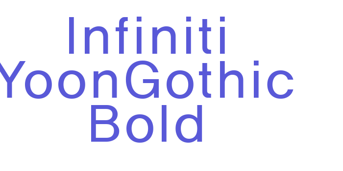 Infiniti YoonGothic Bold Font