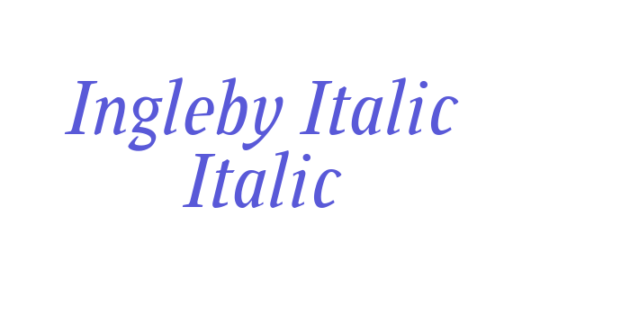 Ingleby Italic Italic Font Download