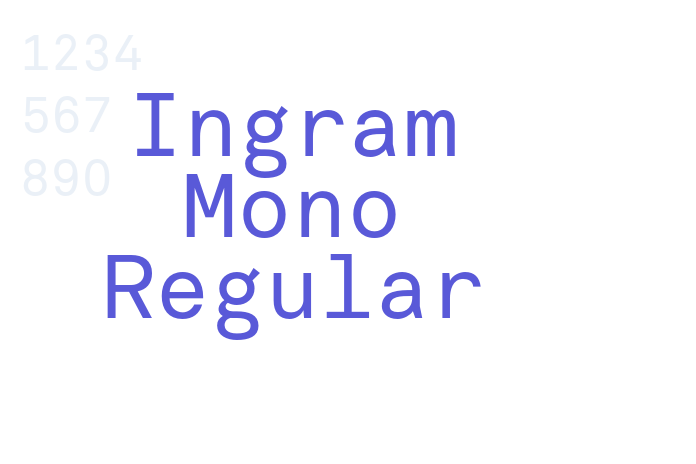 Ingram Mono Regular font free