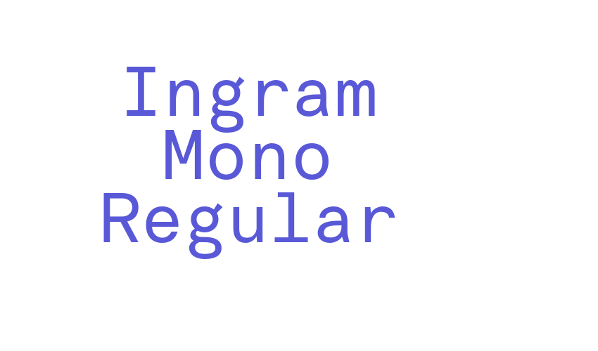 Ingram Mono Regular Font Download