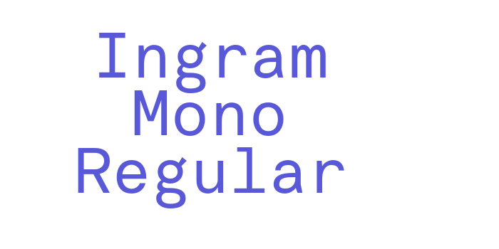 Ingram Mono Regular Font Download