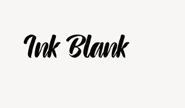 Ink Blank Font