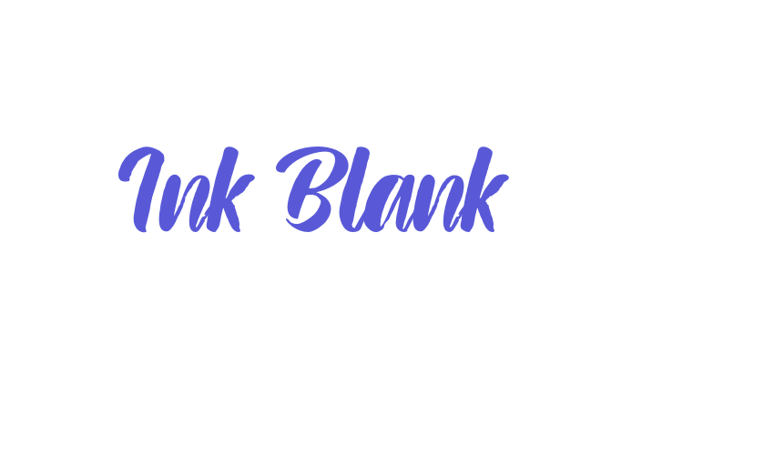 Ink Blank Font