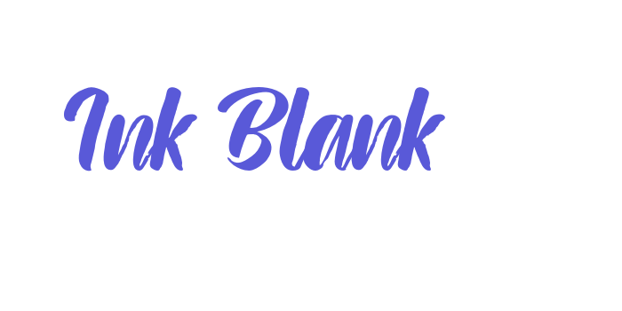 Ink Blank Font